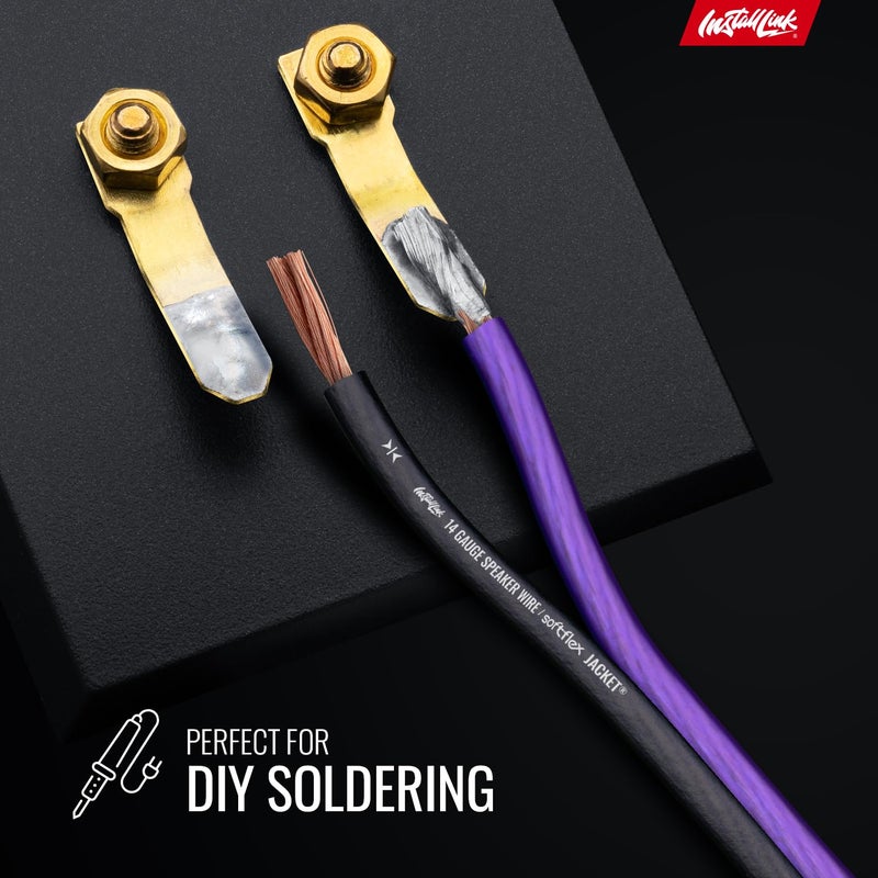 Install Link 14 AWG Gauge Speaker Wire Cable (30 Feet) Stereo, Car or Home Theater, CCA - Image 5